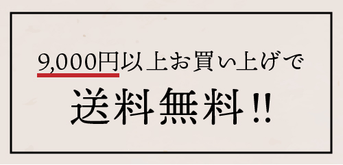 9000円以上のお買い物で送料無料