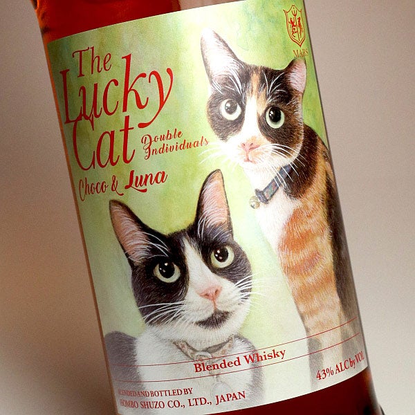 ザ・ラッキーキャット Choco & Luna 43度 700ml 【本坊酒造 マルス